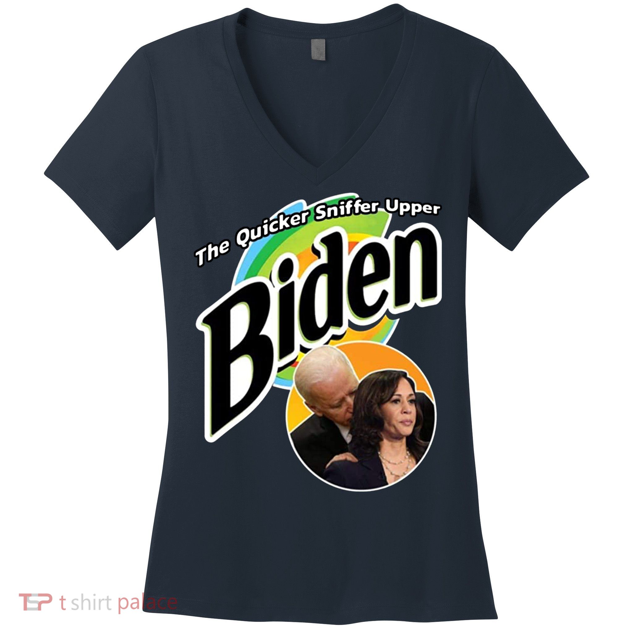 The Quicker Sniffer Upper Biden Women's V-Neck T-Shirt
