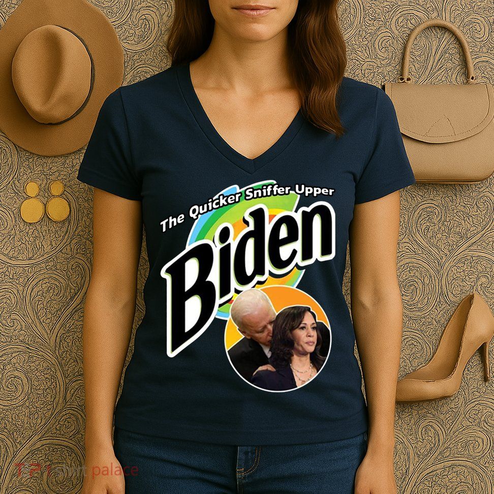 The Quicker Sniffer Upper Biden Women's V-Neck T-Shirt