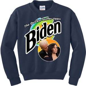 The Quicker Sniffer Upper Biden Kids Sweatshirt