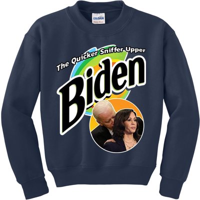 The Quicker Sniffer Upper Biden Kids Sweatshirt