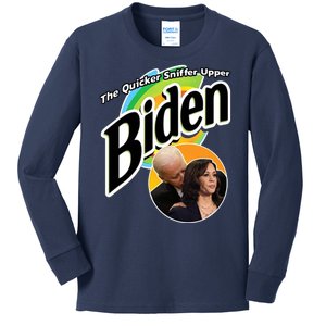 The Quicker Sniffer Upper Biden Kids Long Sleeve Shirt