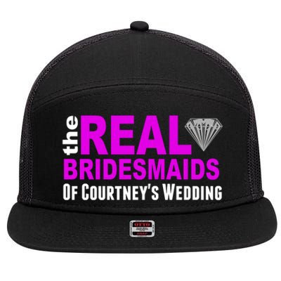 The Real Bridesmaids Of Personalize Wedding Custom  7 Panel Mesh Trucker Snapback Hat