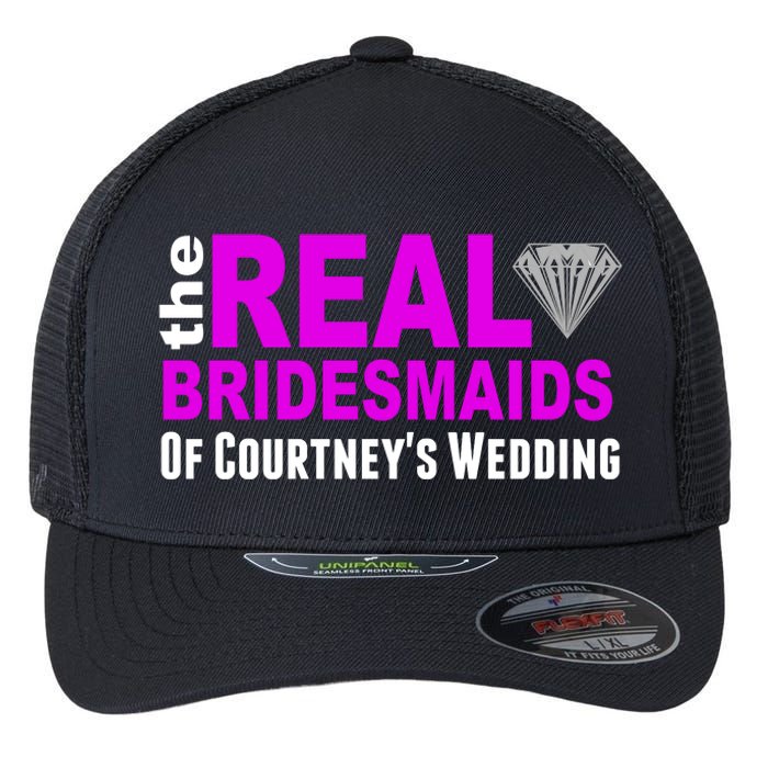 The Real Bridesmaids Of Personalize Wedding Custom  Flexfit Unipanel Trucker Cap