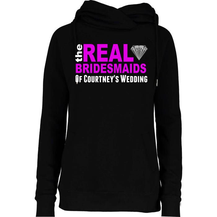 The Real Bridesmaids Of Personalize Wedding Custom  Womens Funnel Neck Pullover Hood