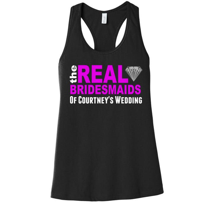 The Real Bridesmaids Of Personalize Wedding Custom  Women's Racerback Tank