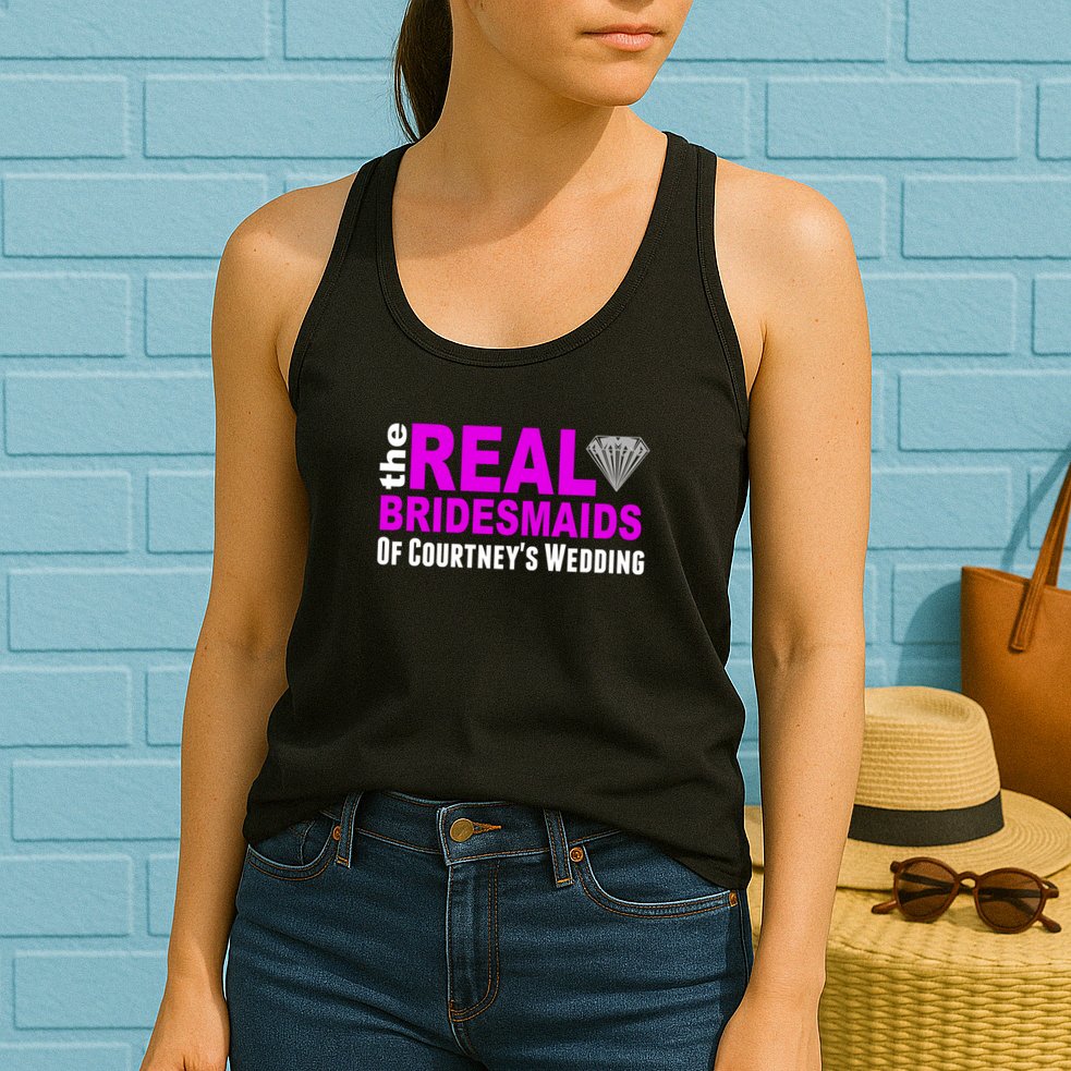 The Real Bridesmaids Of Personalize Wedding Custom  Womens Tank Top