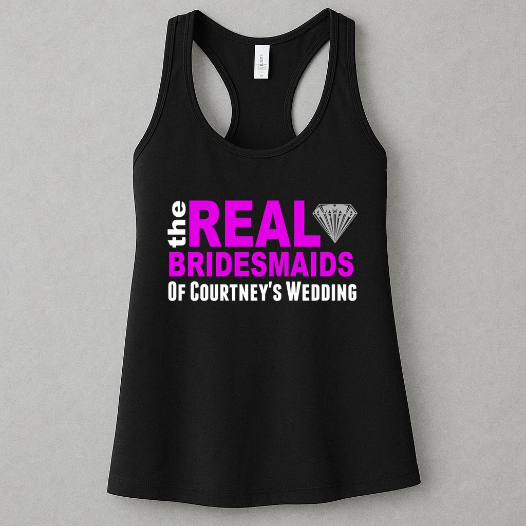 The Real Bridesmaids Of Personalize Wedding Custom  Womens Tank Top