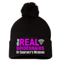 The Real Bridesmaids Of Personalize Wedding Custom  Pom Pom 12in Knit Beanie