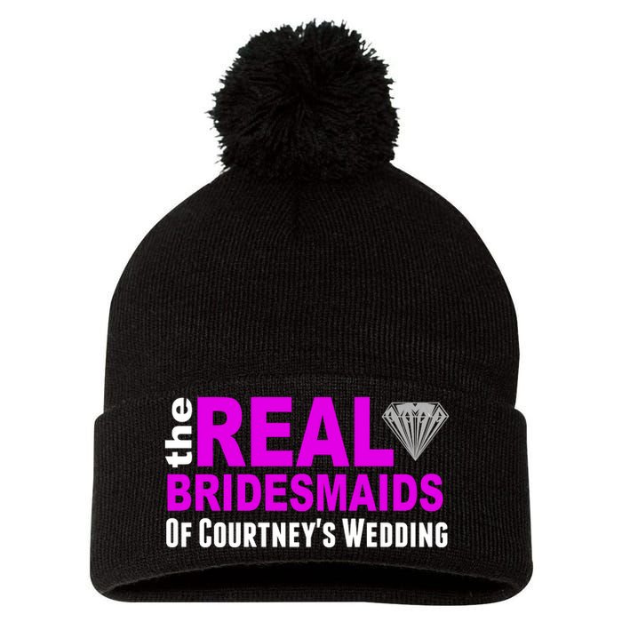 The Real Bridesmaids Of Personalize Wedding Custom  Pom Pom 12in Knit Beanie