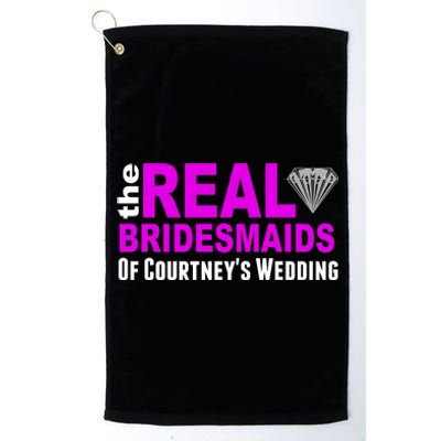 The Real Bridesmaids Of Personalize Wedding Custom  Platinum Collection Golf Towel