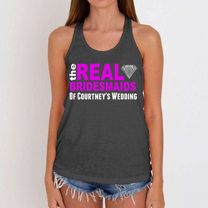 The Real Bridesmaids Of Personalize Wedding Custom  Women's Knotted Racerback Tank