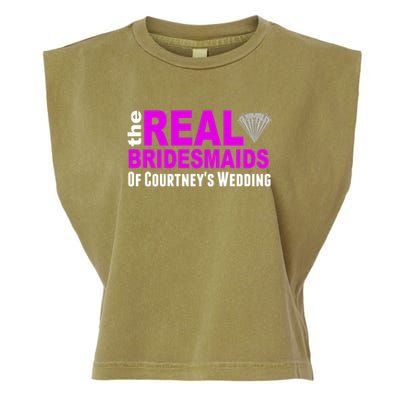 The Real Bridesmaids Of Personalize Wedding Custom  Garment-Dyed Women's Muscle Tee