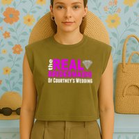 The Real Bridesmaids Of Personalize Wedding Custom  Garment-Dyed Women's Muscle Tee