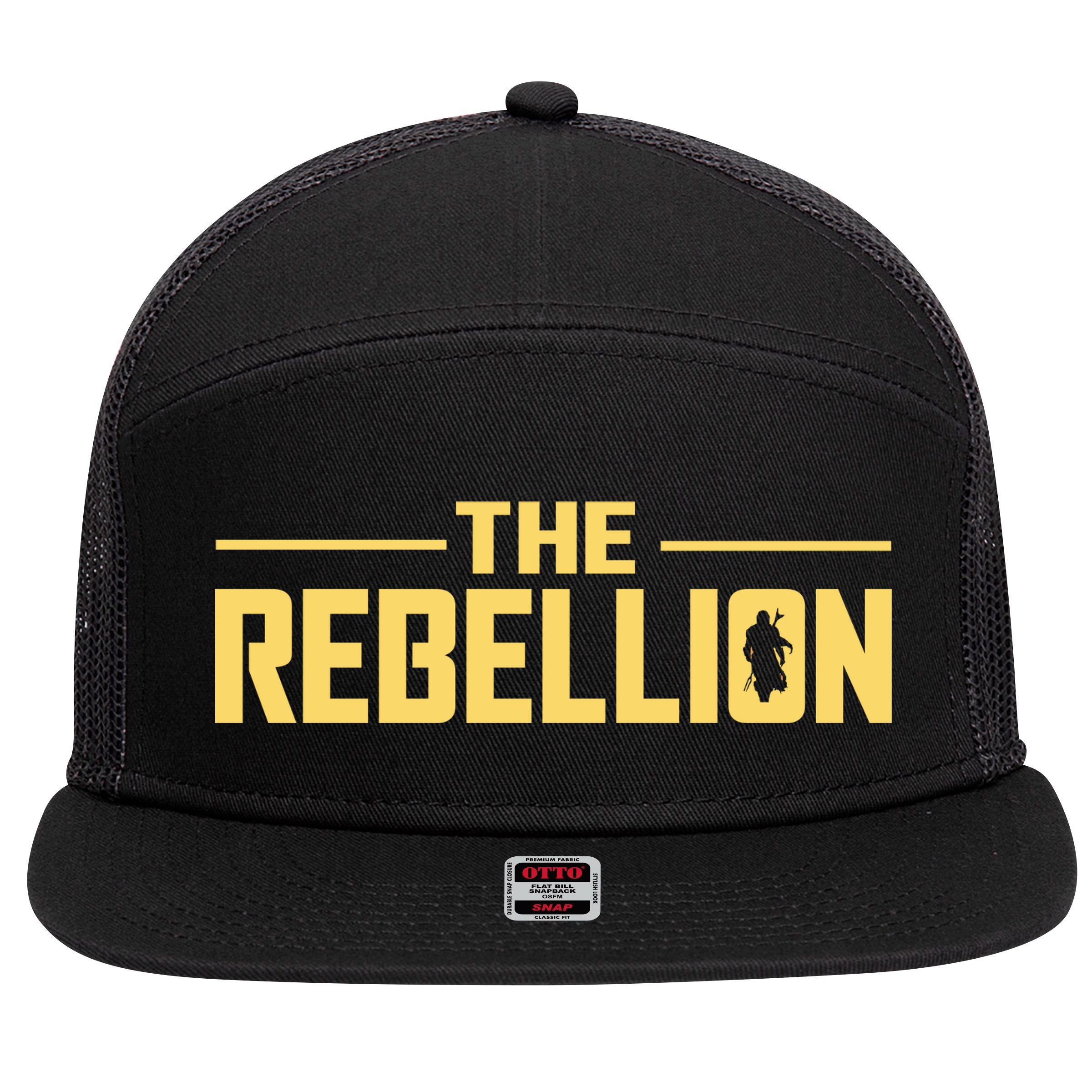 The Rebellion 7 Panel Mesh Trucker Snapback Hat