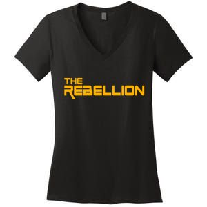 The Rebellion Logo Women's V-Neck T-Shirt