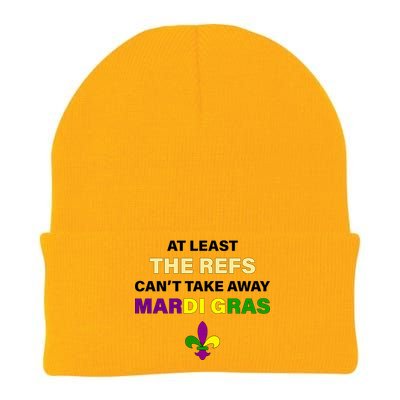 The Refs Can't Take Away Mardi Gras Knit Cap Winter Beanie