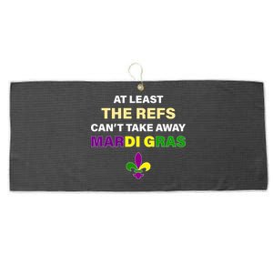 The Refs Can't Take Away Mardi Gras Large Microfiber Waffle Golf Towel