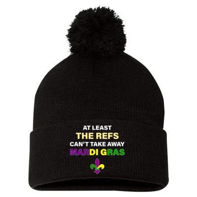 The Refs Can't Take Away Mardi Gras Pom Pom 12in Knit Beanie