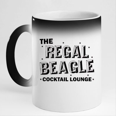 The Regal Beagle Cocktail Lounge 11oz Black Color Changing Mug