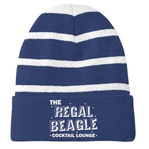 The Regal Beagle Cocktail Lounge Striped Beanie with Solid Band