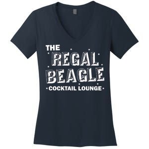 The Regal Beagle Cocktail Lounge Women's V-Neck T-Shirt