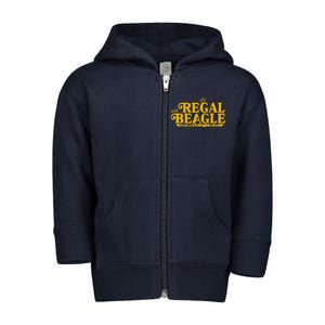 The Regal Beagle Santa Monica Ca Est 1977 Logo Toddler Zip Fleece Hoodie