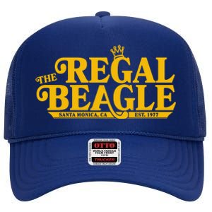 The Regal Beagle Santa Monica Ca Est 1977 Logo High Crown Mesh Back Trucker Hat