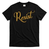 The Resistance Resist Gold Script Logo Anti-Trump T-Shirt