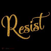 The Resistance Resist Gold Script Logo Anti-Trump Kids T-Shirt