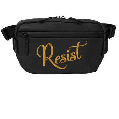 The Resistance Resist Gold Script Logo Anti-Trump Crossbody Pack