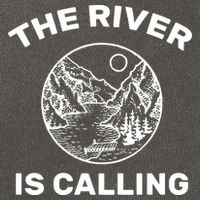 The River Is Calling  Cotton Canvas Backpack