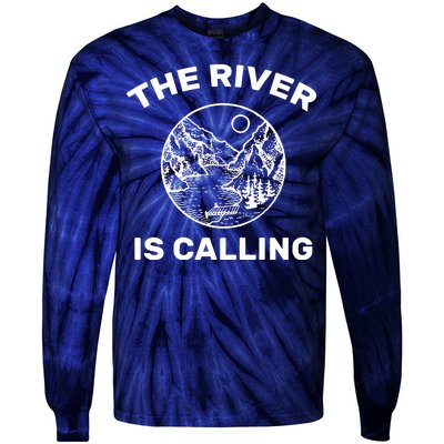 The River Is Calling  Tie-Dye Long Sleeve Shirt