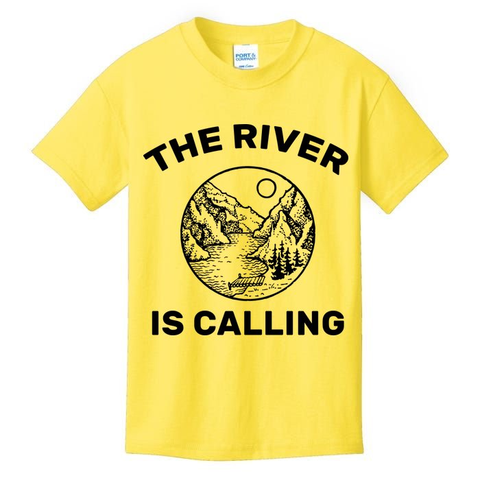 The River Is Calling  Kids T-Shirt