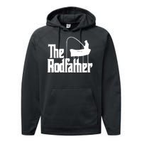 The Rod Father Funny Fishing Dad Performance Fleece Hoodie