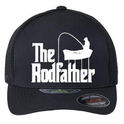 The Rod Father Funny Fishing Dad Flexfit Unipanel Trucker Cap