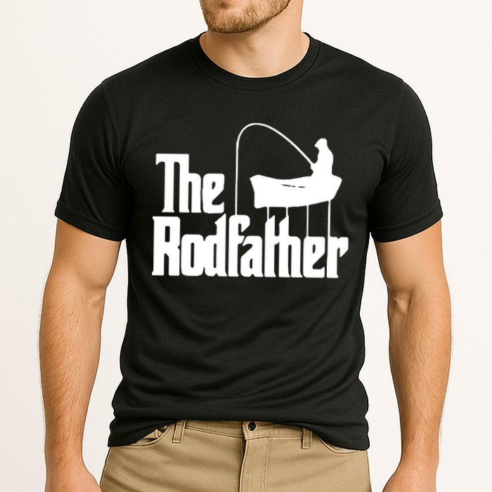 The Rod Father Funny Fishing Dad Cooling Performance Crew T-Shirt
