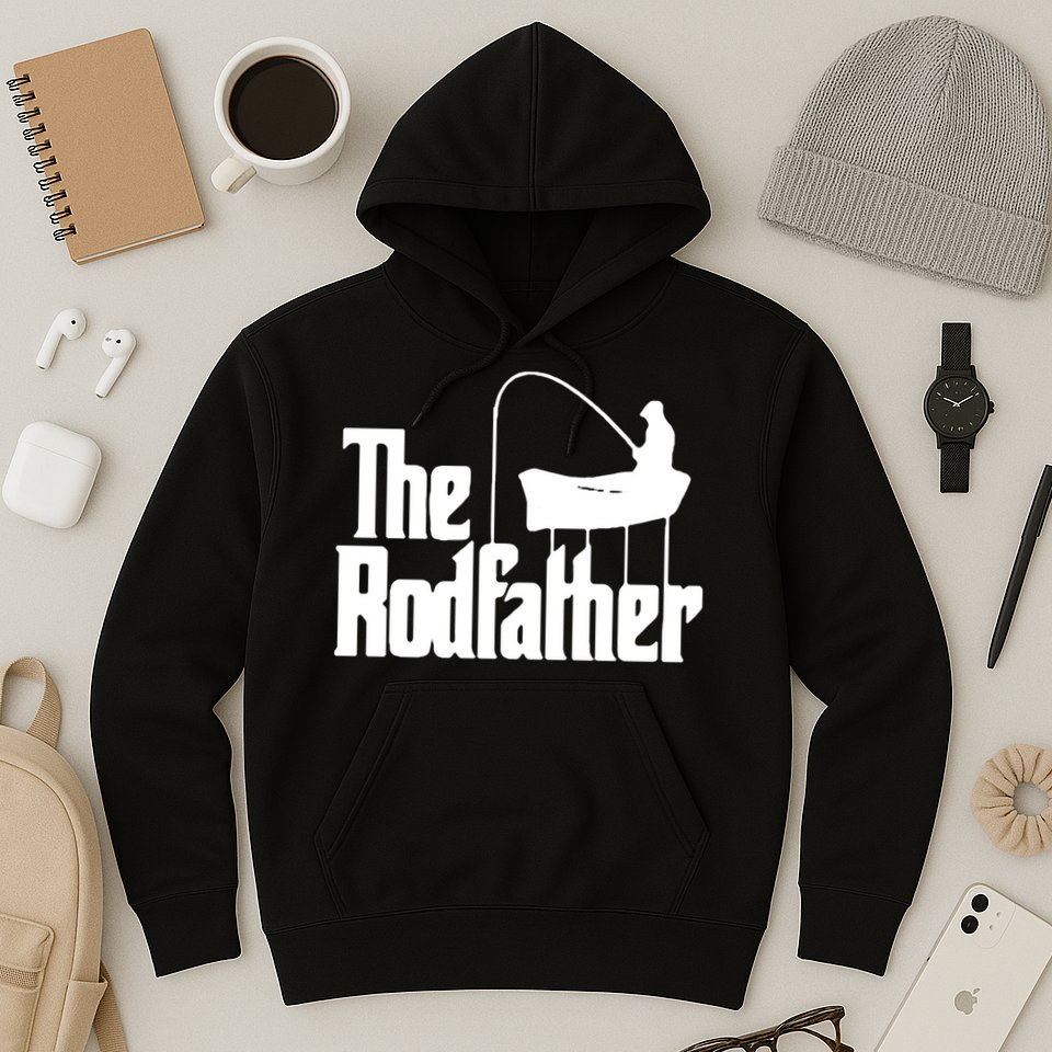The Rod Father Funny Fishing Dad Hoodie