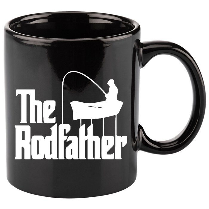 The Rod Father Funny Fishing Dad 11oz C Handle Ceramic Mug