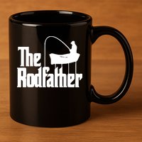 The Rod Father Funny Fishing Dad 11oz C Handle Ceramic Mug