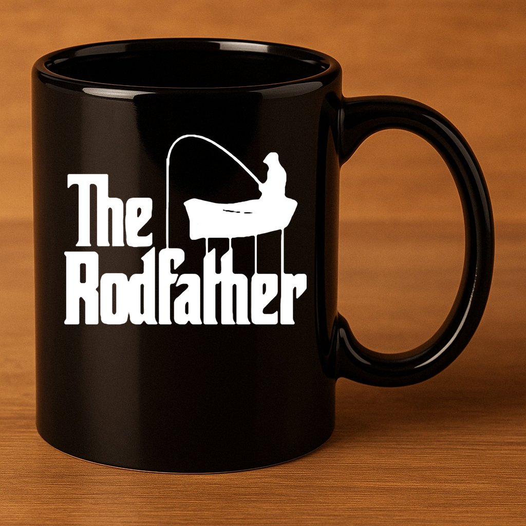 The Rod Father Funny Fishing Dad 11oz C Handle Ceramic Mug
