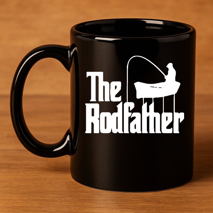 The Rod Father Funny Fishing Dad 11oz C Handle Ceramic Mug
