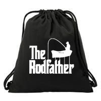 The Rod Father Funny Fishing Dad Drawstring Bag