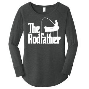 The Rod Father Funny Fishing Dad Women's Perfect Tri Tunic Long Sleeve Shirt