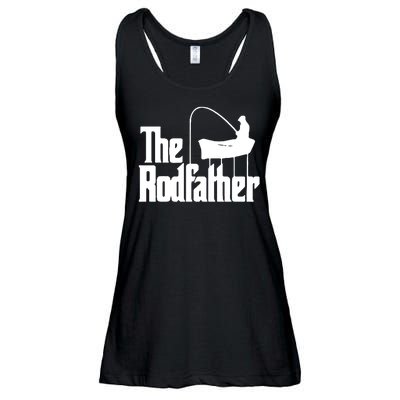 The Rod Father Funny Fishing Dad Ladies Essential Flowy Tank