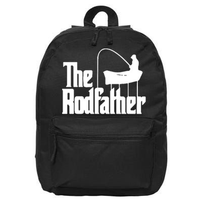 The Rod Father Funny Fishing Dad 16 in Basic Backpack