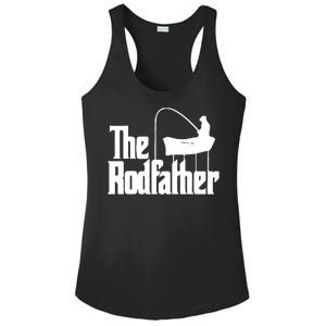 The Rod Father Funny Fishing Dad Ladies PosiCharge Competitor Racerback Tank