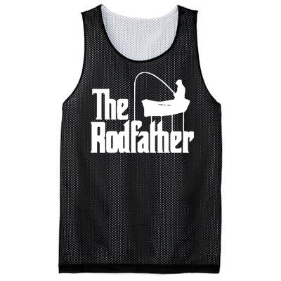 The Rod Father Funny Fishing Dad Mesh Reversible Basketball Jersey Tank