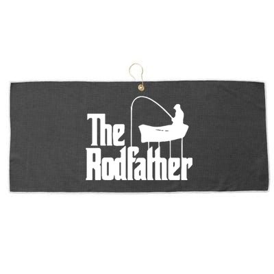 The Rod Father Funny Fishing Dad Large Microfiber Waffle Golf Towel