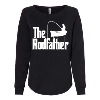 The Rod Father Funny Fishing Dad Womens California Wash Sweatshirt