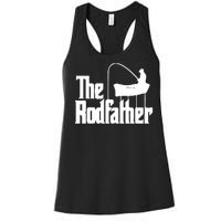 The Rod Father Funny Fishing Dad Women's Racerback Tank